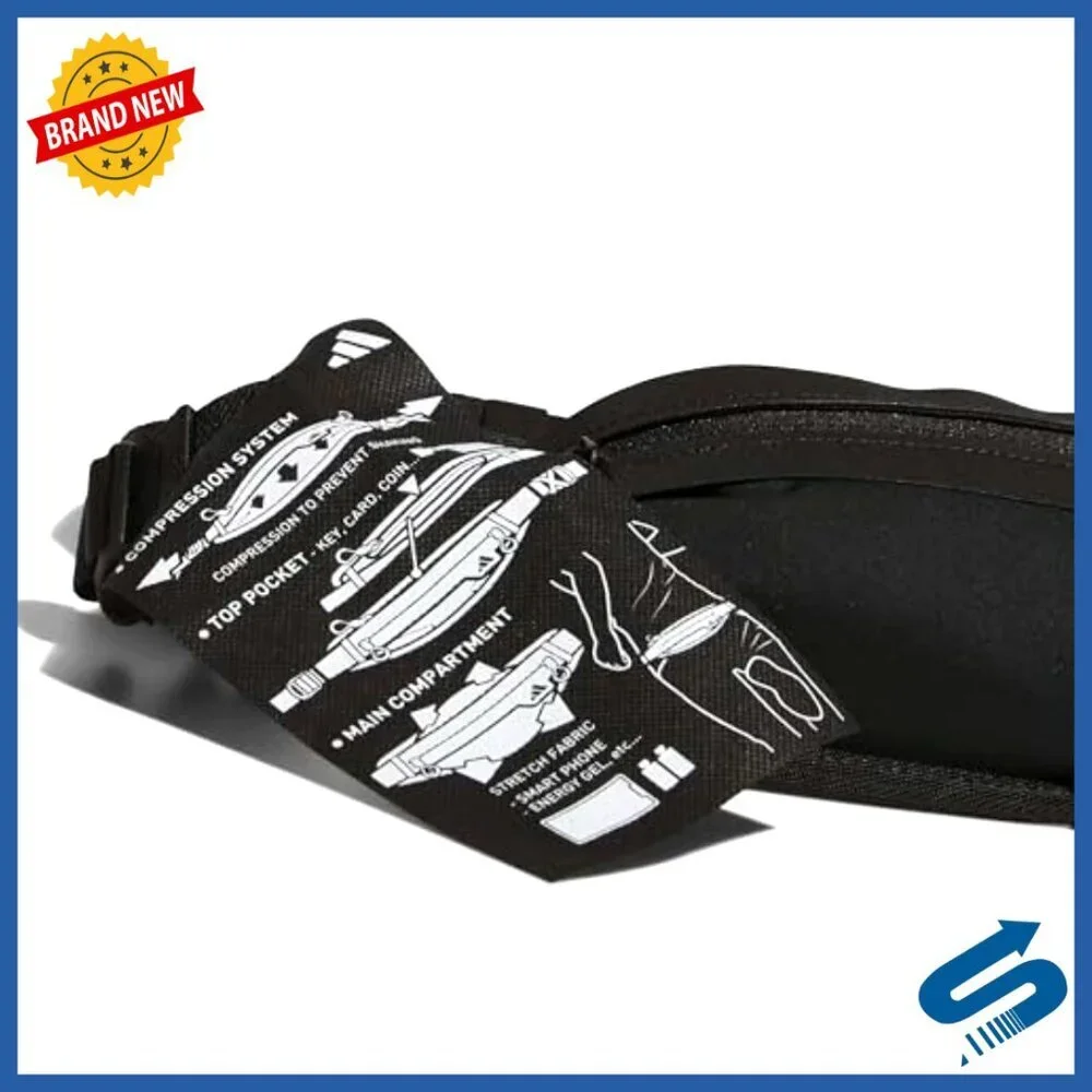 Running Waist Pack with Adjustable Belt, Compression Fabric, 0.75L Capacity